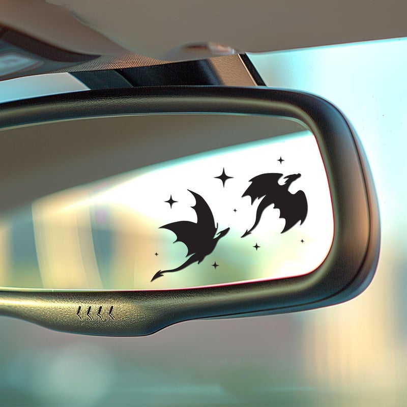 Hangwoous Dragon Stickers for Water Bottles and Car Decals – Fantasy Dragon Car Decal for Mirror Or Rear View – Car Stickers and Decals - Image 1